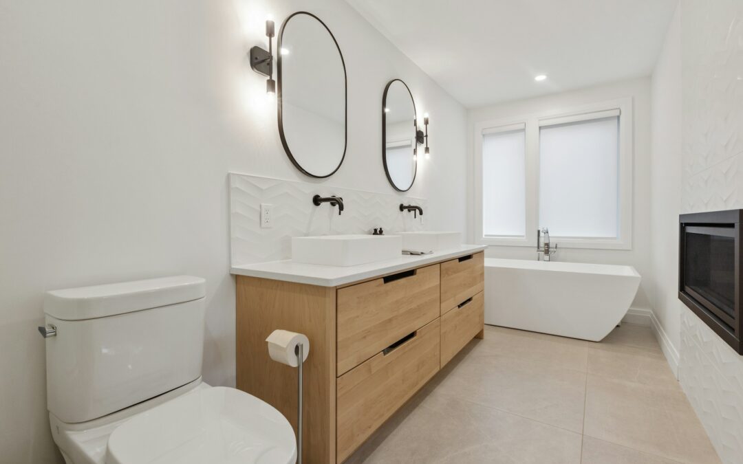 A model of a bathroom